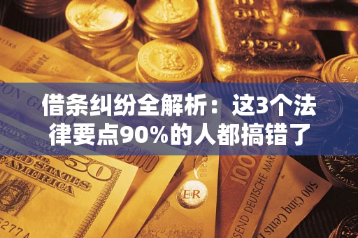 济南借条纠纷全解析：这3个法律要点90%的人都搞错了